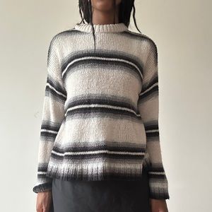 Striped Woven Sweater